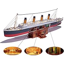 Amazon | MU 3Dパズル 大人用 タイタニックモデル 造船用 LED照明付き