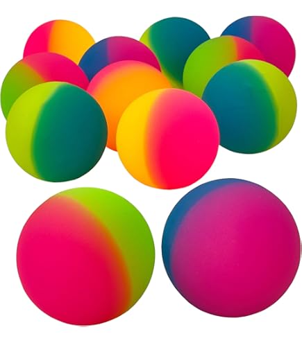 35mm Marbled Rubber Bounce Balls – Super Bouncy Party Favors (Pack Of 12)