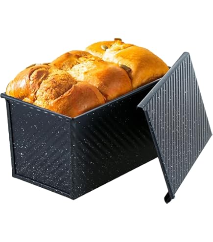 Cuisinart Bread Maker Machine, Compact and Automatic, Customizable Settings, Up to 2lb Loaves, CBK-110P1, Silver,Black & CMBM-4LP Mini Loaf Pan (Set of 4