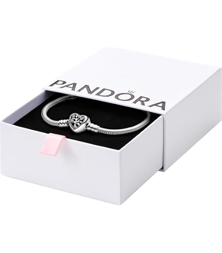 Amazon | PandoraブレスレットスターリングシルバーW / Heart Clasp 21