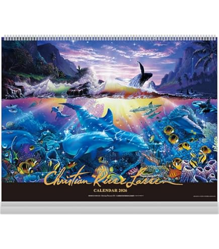 クリスチャンラッセン　イルカ　掛け時計　クォーツ　インテリア時計 クリスチャンラッセン イルカ 掛け時計 クォーツ インテリア時計