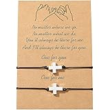 Liumart Pinky Promise Bracelets for Mother Daughter Best Friends, Adjustable Charm Friendship Couples Gifts