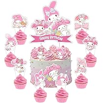 マイメロディ アイスクリームカップ　カップケーキ　陶器の置物 2個セット マイメロディ アイスクリームカップ カップケーキ 陶器の置物 2