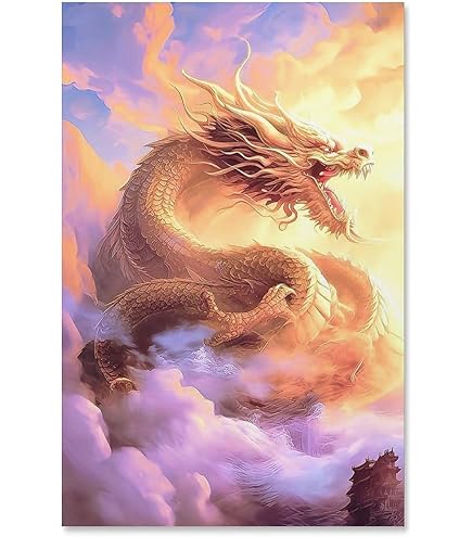 Amazon.co.jp: 金運 龍 ドラゴン ゴールド 竜 風水 魔除け 竜神