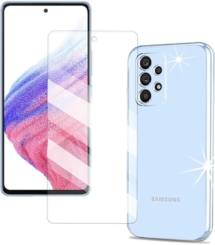 Amazon.co.jp: （1枚ガラスフィルム+ 1枚ケース ）対応 Galaxy A53 5G