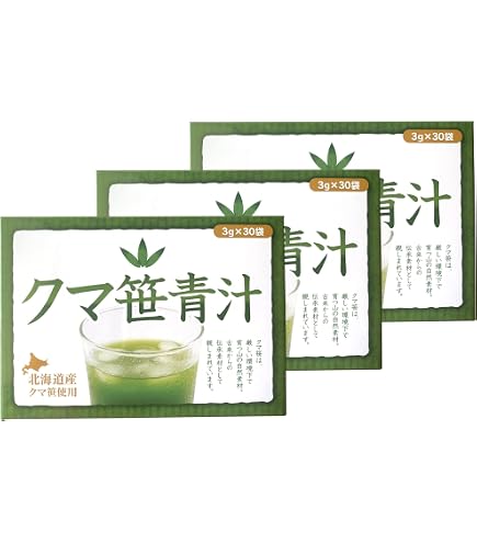 Amazon | リケン 北海道産クマ笹青汁 90g (3g×30包) | ユニマット 