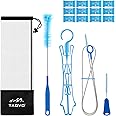 Tagvo Hydration Bladder Cleaning Kit for Universal Bladders, 4 in 1 Cleaner Set-Flexible Long Brush for Hose, Small Brush for