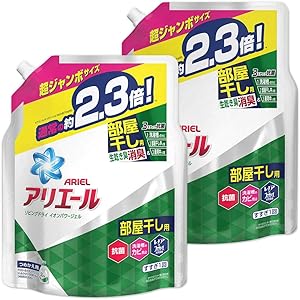 アリエール 液体 部屋干し用 洗濯洗剤 詰め替え 超ジャンボ 1.62kg×2個 アリエール 液体 部屋干し用 洗濯洗剤 詰め替え 超ジャンボ 1.62kg×2個