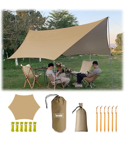 DOD TT5-631-KH Basic Hexa Tarp, Waterproof, Medium, All-in-One