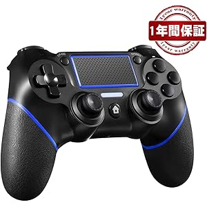PS4 コントローラー Blitzl ワイヤレス ゲームパッド PS4 Pro/Slim PC Win10対応 無線Bluetooth 接続 人体工学 二重振動