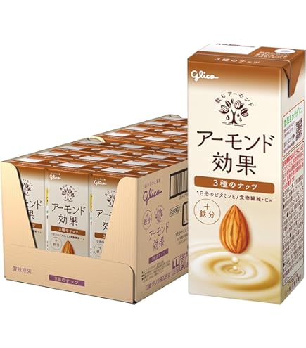 Amazon.co.jp: アーモンド効果 3種のナッツ砂糖不使用 200ml×12本 江崎
