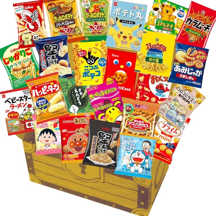おまけ付！　スナック菓子　お菓子詰め合わせセット Amazon.co.jp: スナック菓子 詰め合わせ 小袋 人気6種 ギフトボックス