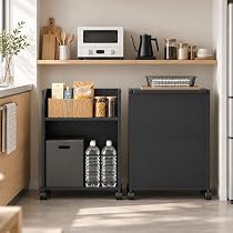 Amazon.co.jp: TTWO 目隠しワゴン キッチンワゴン カウンター下収納