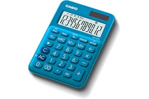 カシオ カラフル電卓 レイクブルー 12桁 ミニジャストタイプ MW-C20C-BU-N