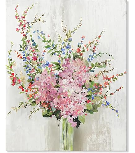 Amazon.co.jp: モイズキスリング-キャンバスに印刷-ミモザの花瓶-有名