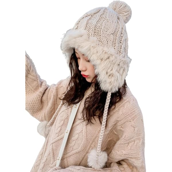 Amazon | UGG レディース フェイクファー ビーニー ポンポン付き