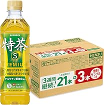 サントリー 特茶 S PREMIUM 1L 21本セット 賞味期限2027.1迄 Amazon.co.jp: サントリー 特茶 3週間継続パック 500ml×21本+お試し品3