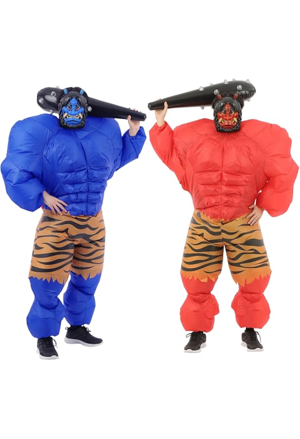 Amazon.co.jp: [AmaFanshop] 節分 デラックス ムキムキ 鬼 風船型 衣装