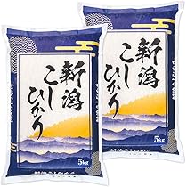 Amazon.co.jp: 令和7年産 新潟産 コシヒカリ 山並 10kg(5kg×2袋) 米