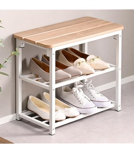 Amazon｜日本製 「木製ベンチハンガー」 玄関 ハンガー 収納 スリッパ