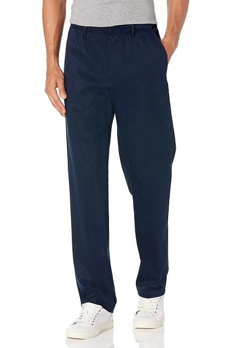 Full Elastic Waist Twill Casual Pant 