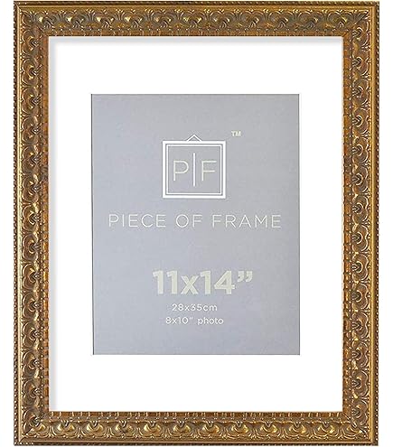 Space Art Deco 12x18 Ornate Picture Frame - Green Gold, Real Glass, No Mat, Wall Display Frame For Photos & Prints