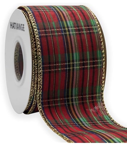 Morex Ribbon 7380.40/50 – 042 francés Wired poliéster Color Chic Plaid, 1 – 1/2 x 50 m, Color Rojo/Blanco/Azul