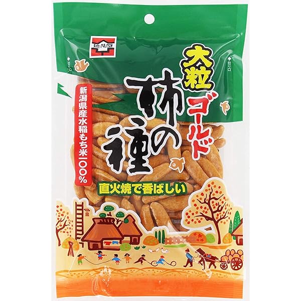 Amazon.co.jp: 浪花屋 大粒ゴールド柿の種M 80g ×12袋 : 食品・飲料・お酒