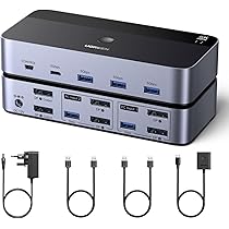 Amazon.co.jp: UGREEN 8K@60Hz DisplayPort KVM切替器 2モニター対応 2