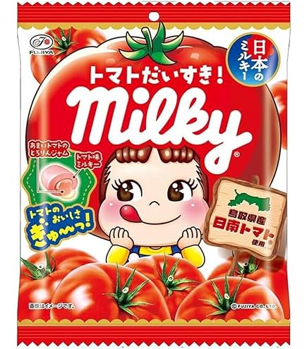 Amazon.co.jp: 不二家 トマトだいすき！ミルキー袋 62g×6袋 : 食品