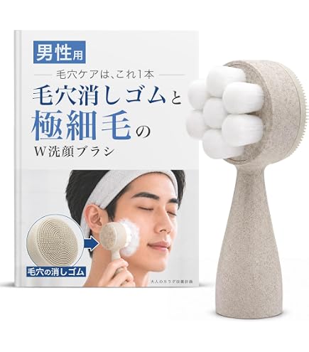 洗顔ブラシ ホワイト/ブルー Amazon | カインズ(CAINZ) なめらか洗顔ブラシ ホワイト 幅5.3cm 奥行