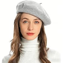 8811 French Beret Hat, Reversible Solid Color Cashmere Knit Warm Beret Cap ZLYC Womens French Beret hat, Reversible Solid Color Knit  main image 3