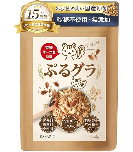 Amazon.co.jp: 幸福米穀 プロテイングラノーラ きなこ＆大豆ミックス 