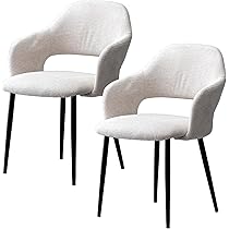 Amazon｜タンスのゲン ダイニングチェア 【2脚セット】 肘付き