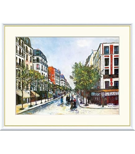 モーリス ユトリロ、「サンノアの風車」、希少な画集より、新品高級額・額装付 モーリス ユトリロ、「サンノアの風車」、希少な画集より、新品