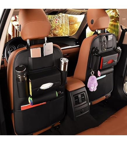AUTOARK AK-054 Organizer Per Sedile Posteriore Auto Con Borsa Termica - Multitasche, Impermeabile, Capacità Extra, Per Viaggi E Famiglia - 5