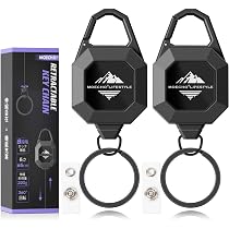 Amazon.co.jp: ZXZone Reel Keychain with Carabiner, Extends up to