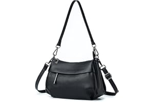 [MFFOR] ショルダーバッグ 本革 レディース 2way 斜め掛けバッグ ハンドバッグ 斜めがけ 肩がけ 手提げ ファスナーポケット付き 軽量 小さめ おしゃれ 大容量 柔らかい シンプル カジュアル 手持ち 人気 通勤