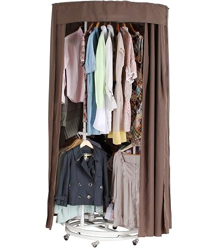 Amazon｜ラウンドハンガー 直径75×H114～164cm 白 耐荷重40kg 【 店舗