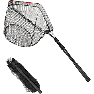 製造 Cheungwin玉網伸縮ランディングネットラバーネットタモ網4つ折り枠オーバル型 フィッシング用品 Www Abtrs Com