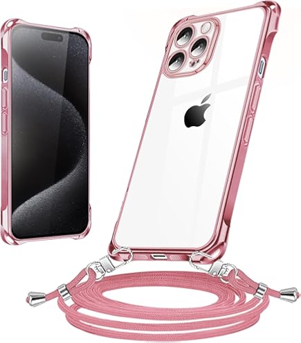 Amazon.co.jp: iPhone 15 Pro Max ケース クリア ショルダー 耐衝撃