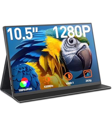 ✨新品✨モバイルモニター 10.5インチ 小型モニター FHD1280P ゲーム 楽天市場】＼小型なのに高画質☆／ モバイルモニター 10.5インチ