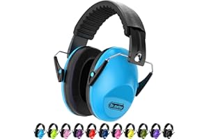 Dr.meter Ear Muffs for Noise Reduction SNR27.4 Noise Cancelling Headphones for Autism with Adjustable Headband - Kids Ear Protection for Airplane, Fireworks, Concerts and Football Game - Blue