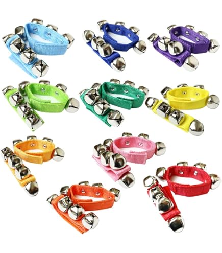 Amazon | ookuwa カラフル リングベル 20個セット 打楽器 ハンドベル