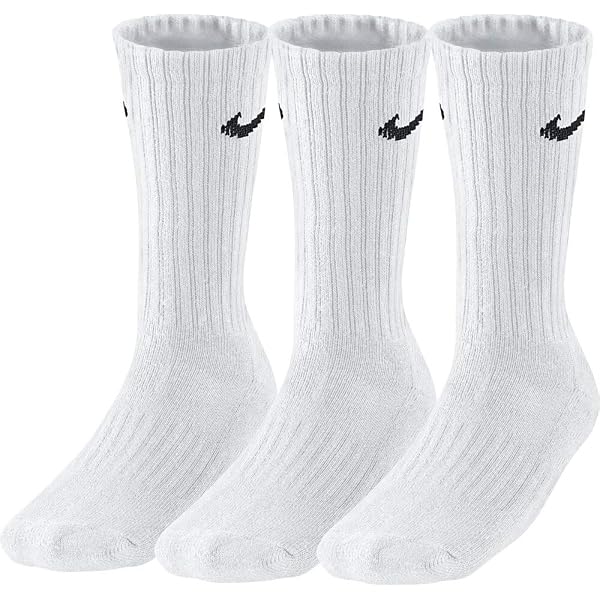 Amazon | 靴下 Nike ? Value Cotton Crew Training (3ペア) 白/黒