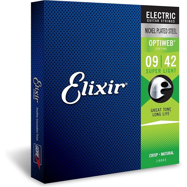 Amazon.co.jp: ELIXIR 19002 OPTIWEB Super Light 09-42 エレキギター