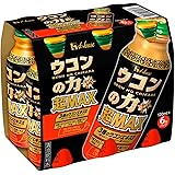 ハウスウェルネスフーズ ウコンの力 超MAX 120ml×6本(クルクミン40mg・ビサクロン600μg配合)3種のウコンエキス(秋ウコン・紫ウコン・春ウコン)・甘草エキス20mg・ドクダミエキス75mg・肝臓エキス300mg配合