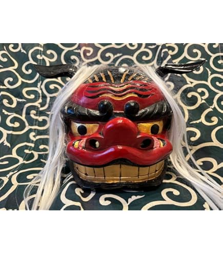 開運 獅子頭 栗田三老作 獅子舞 夫婦 共箱 工芸品