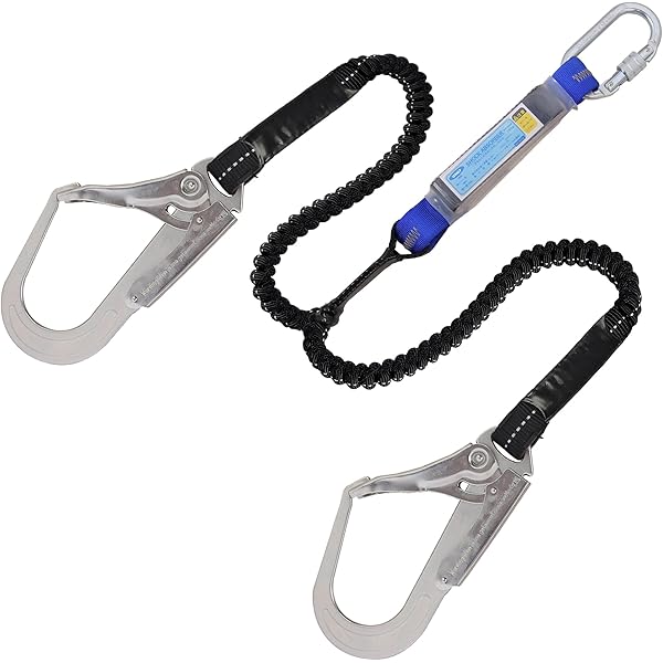 Amazon.co.jp: ポリマーギヤ製 ハーネス用 Wランヤード 伸縮ロープ