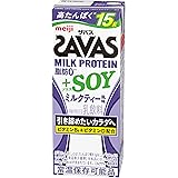 SAVAS(ザバス) MILK PROTEIN 脂肪0+SOY ミルクティー風味 200ml×24 明治 ミルクプロテイン